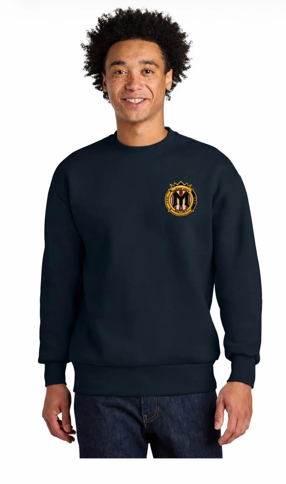 Next Level Apparel® Heavyweight Sweatshirt Front(Embroidered) Back(Printed)