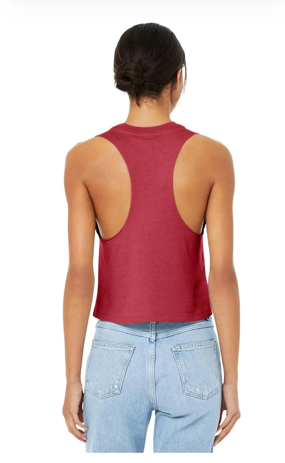 BELLA+CANVAS® Women's Racerback Cropped Tank (Printed)