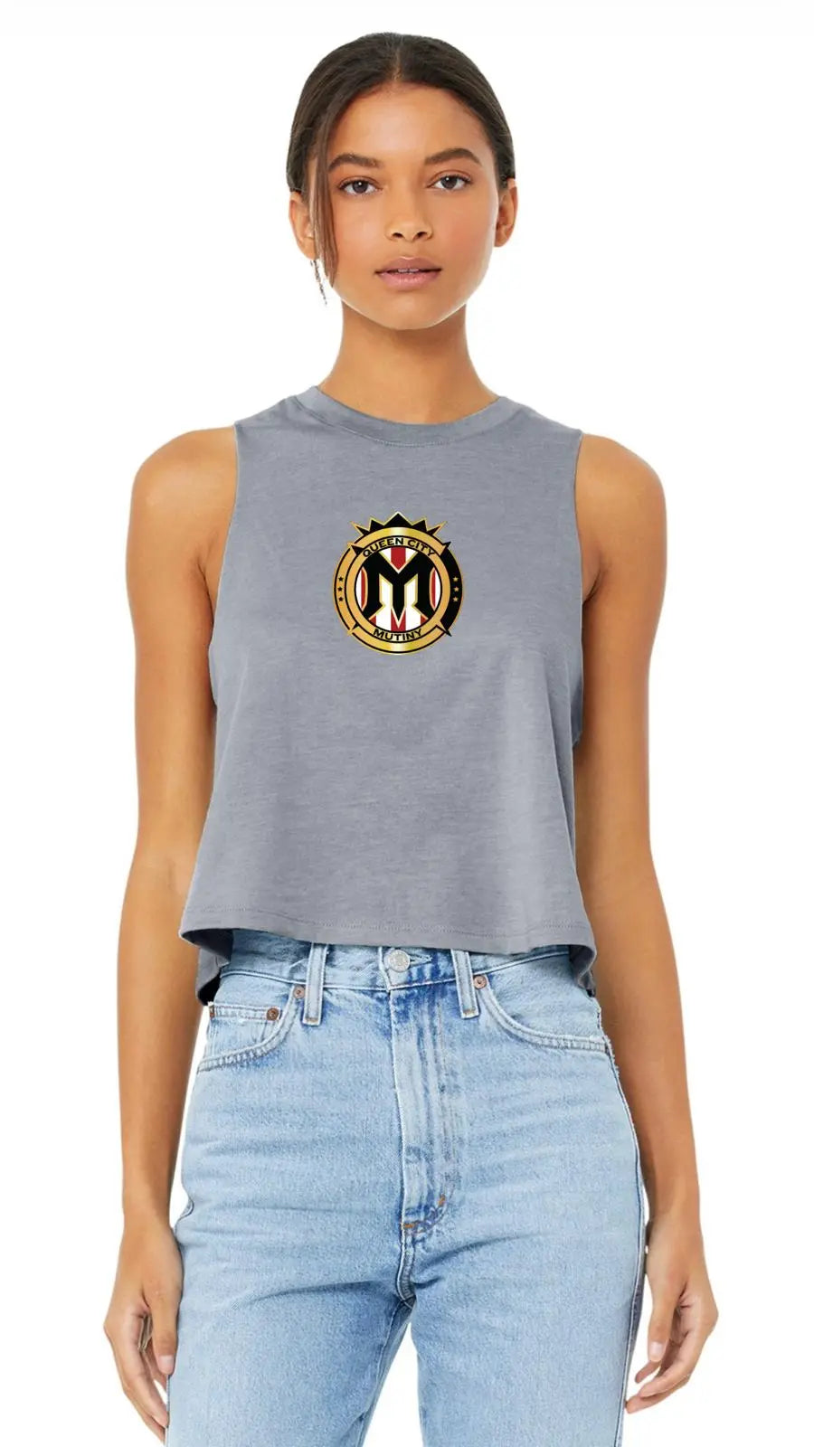 BELLA+CANVAS® Women's Racerback Cropped Tank (Printed)