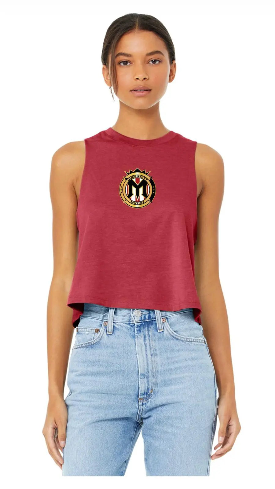 BELLA+CANVAS® Women's Racerback Cropped Tank (Printed)