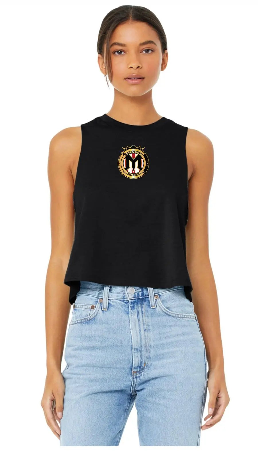 BELLA+CANVAS® Women's Racerback Cropped Tank (Printed)